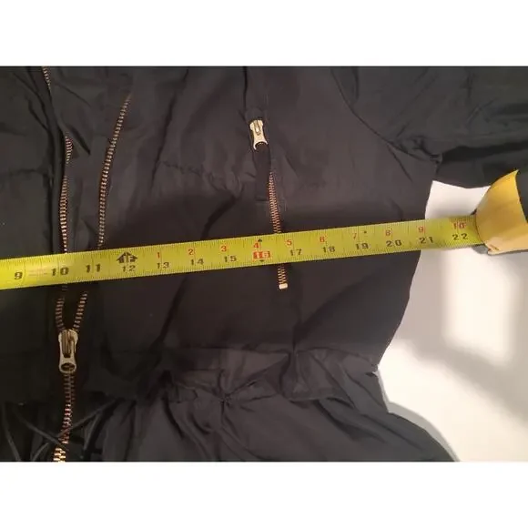 J.Crew Chateau Puffer Jacket Women's Large Black PrimaLoft Insulated Hooded Coat - Picture 9 of 13